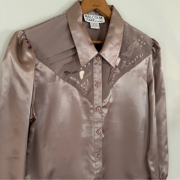 Vintage 80’s Malcolm Starr Western Blouse - Picture 5 of 9